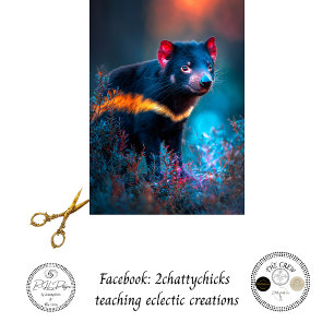 Decoupage Australian Tasmanian Devil Bold Colourfu Tissue Paper