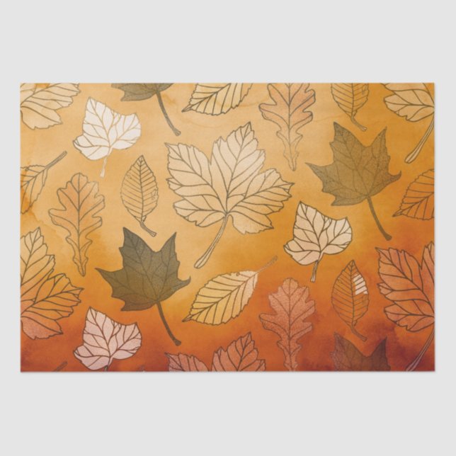 Decoupage Autumn Leaves Tissue Paper (Front)