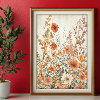 Decoupage Autumn Wildflowers Tissue Paper Var06