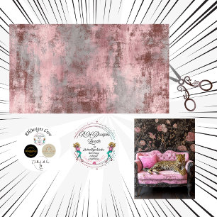 Decoupage Backdrop Textured Greys Pinks DIstressed Tissue Paper
