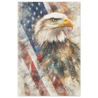 Decoupage Bald Eagle American Flag Pride