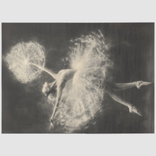 Decoupage Ballet Dancer Luminescent Dandelion Tissue Paper