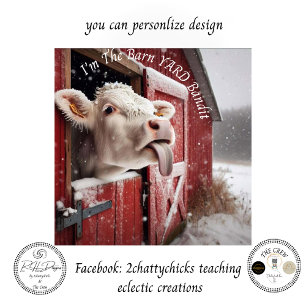 Decoupage Barn Yard Cow Bandit Farmhouse Tissue Paper