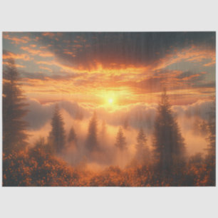 Decoupage Black Forest Germany Sunrise  Tissue Paper