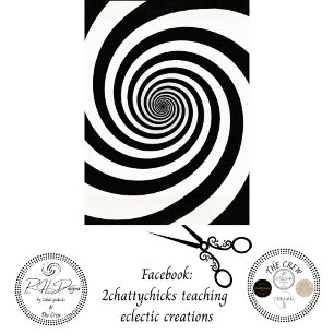 Decoupage Black & White Spiral Optical Illusion  Tissue Paper