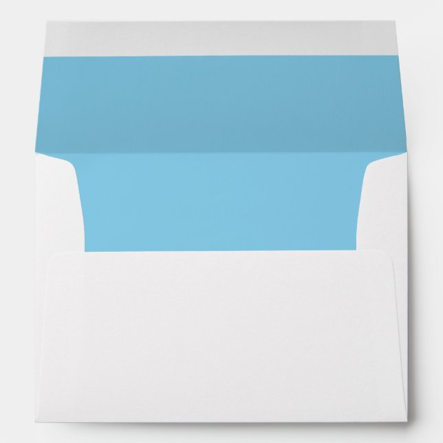 Découpage bleu clair - Enveloppe (Dos (Bas))