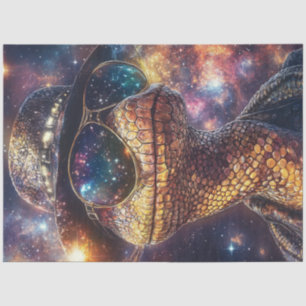 Decoupage Blitzy Snake With Starry Galaxy  Tissue Paper