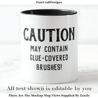 Decoupage Brushes Quote Custom BW04 Funny Craft