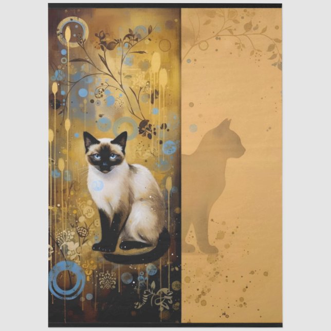 Decoupage Celestial Kitten Tissue Paper (Front)