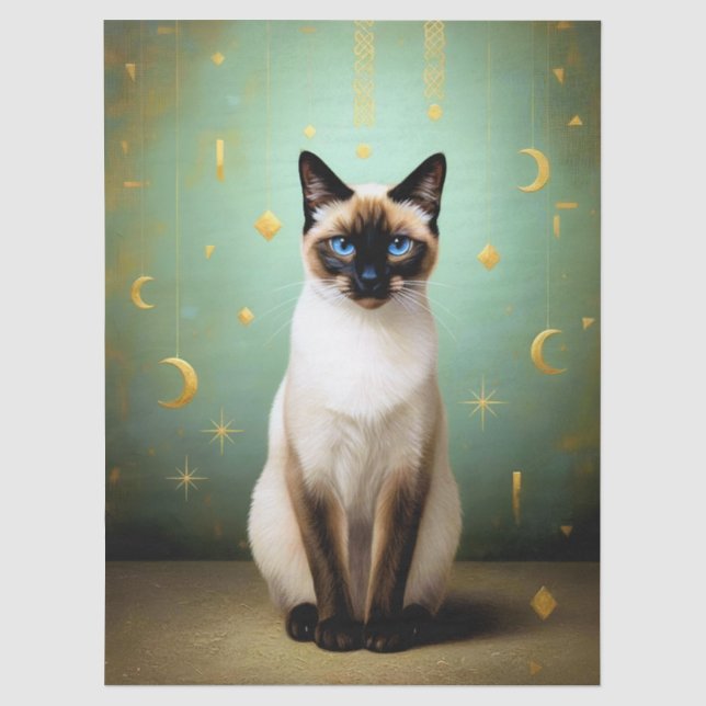Decoupage Celestial Kitten Tissue Paper (Front)