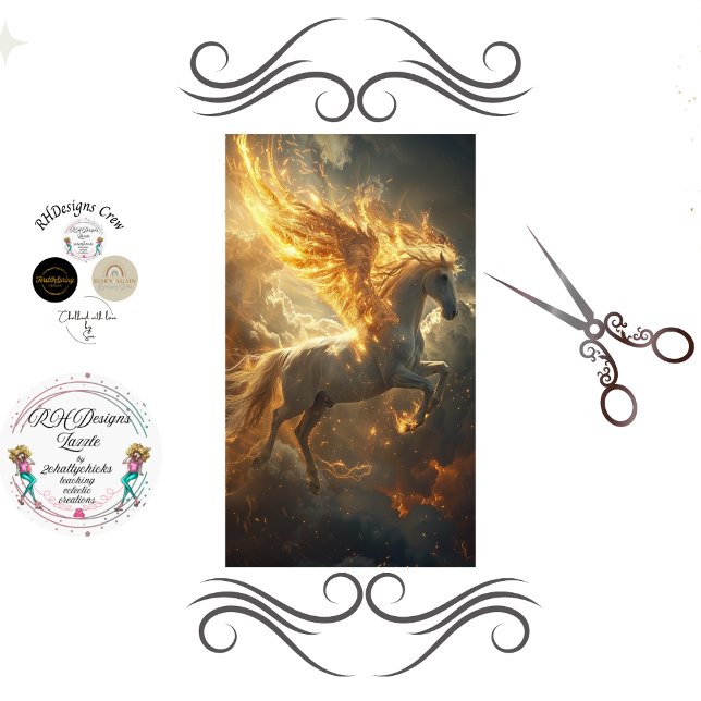 Decoupage Celestial Winged Pegasus  Tissue Paper (Creator Uploaded)