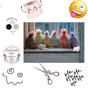 Decoupage Chicken Shenanigans Tissue Humor  Tissue Paper