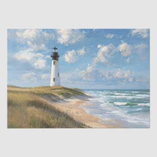 Decoupage Coastal Scene Beach Light House  Tissue Paper