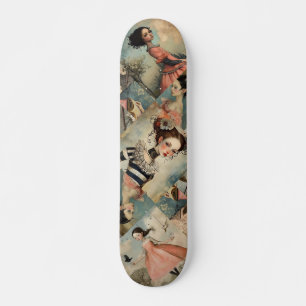 Découpage colorée cool Filles inspirées Skateboard