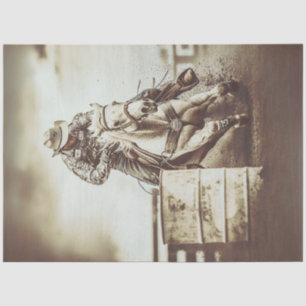 Decoupage Cowboy Barrel Racer  Tissue Paper