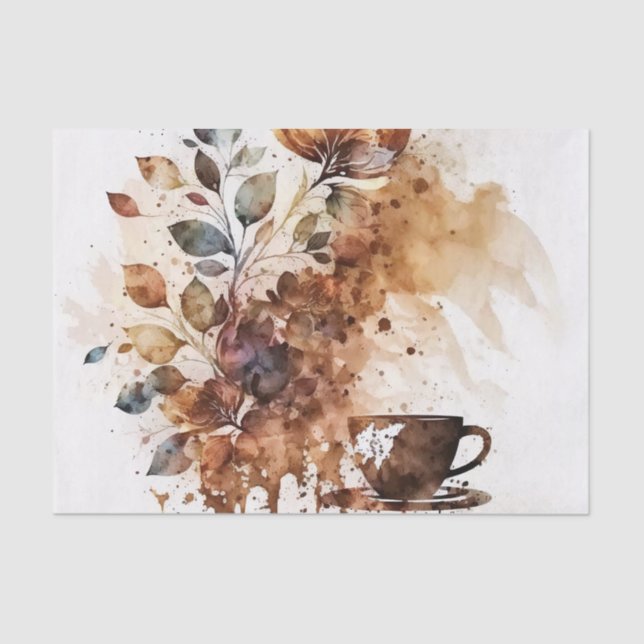 Decoupage crafters coffee lovers  tissue paper (Front)