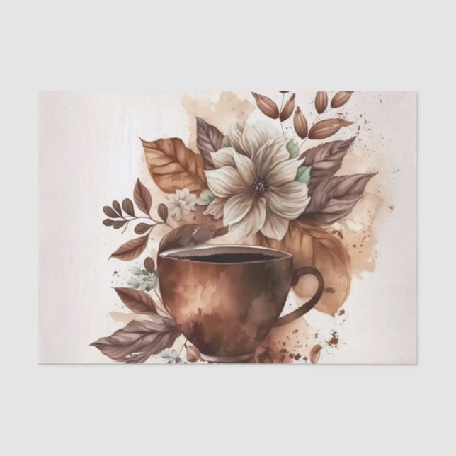 Decoupage crafters coffee lovers  tissue paper (Front)