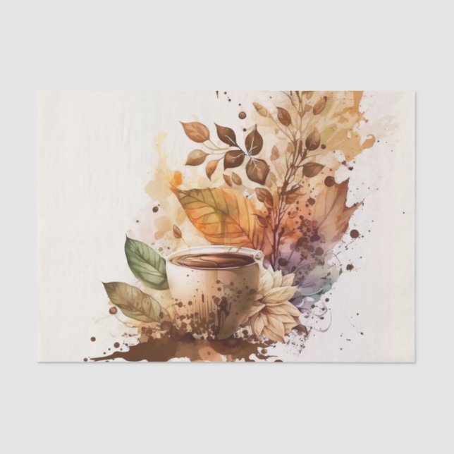 Decoupage crafters coffee lovers  tissue paper (Front)