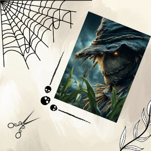 Decoupage Creepy Scarecrow Gothic Style Tissue Paper