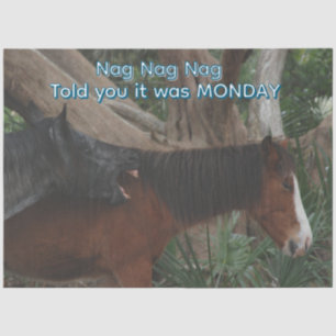 Decoupage Customizable Humourous Horse Print Tissue Paper