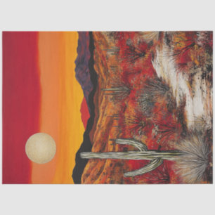 Decoupage Desert Sunset Symphony Design Tissue Paper