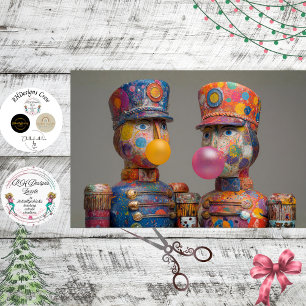 Decoupage Dot Drop Duo Bubblegum Nutcrackers  Tissue Paper