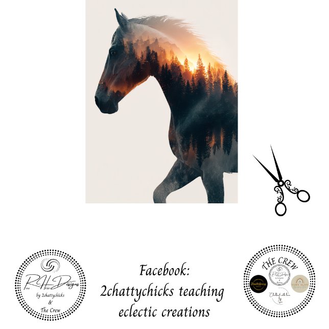 Decoupage Double Exposure Rustic Horse Wall Decor Tissue Paper (Creator Uploaded)