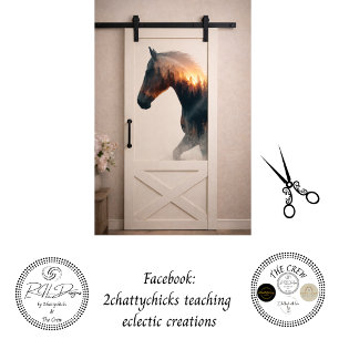 Decoupage Double Exposure Rustic Horse Wall Decor Tissue Paper