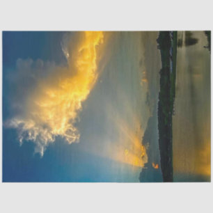 Decoupage Dramatic Sunset Golden Hues Tissue Paper