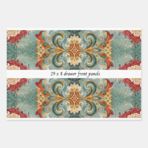 Decoupage Drawer Front 29x8 Mixed Media  Wrapping Paper Sheet