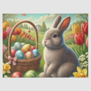 Decoupage Easter Bunny Rabbit Tissue Paper