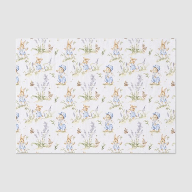 Decoupage Easter Bunny Vintage Rabbit Tissue Paper (Front)
