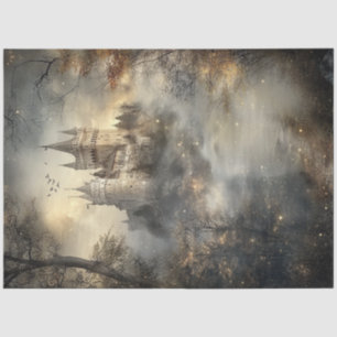 Decoupage Enchanted Forest Castle Romania Tissue Paper