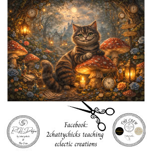 Decoupage Enchanted Woodland Cat Tissue Paper