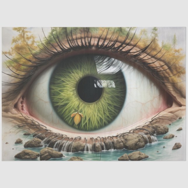Decoupage Eye of the Universe as Landscape Tissue Paper (Front)