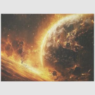 Decoupage Fiery Flames Chaotic Earth  Tissue Paper