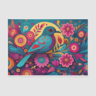 Decoupage-Folk Art Bird-Tissue Paper