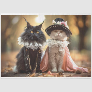 Decoupage French Cats Mystique & Duchess Tissue Paper