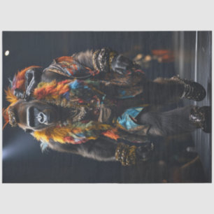 Decoupage Gorilla Fashion Runway Bold Colours Tissue Paper