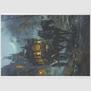 Decoupage Gothic Carriage Ride at Dusk  Tissue Paper