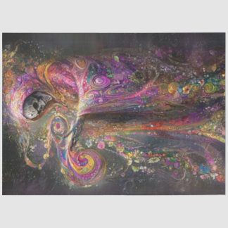 Decoupage Gothic Elegant Figure Swirling Colour  Tissue Paper