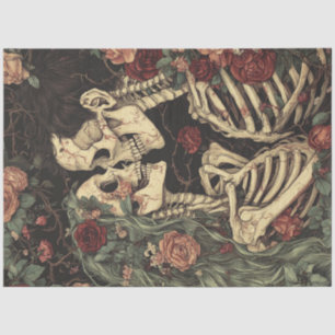 Decoupage Gothic Skeleton Vow Renewal  Tissue Paper