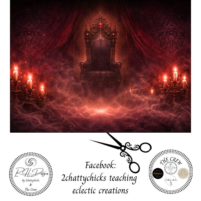 Decoupage Gothic Wonderland Throne Royal Art  Tissue Paper (Creator Uploaded)