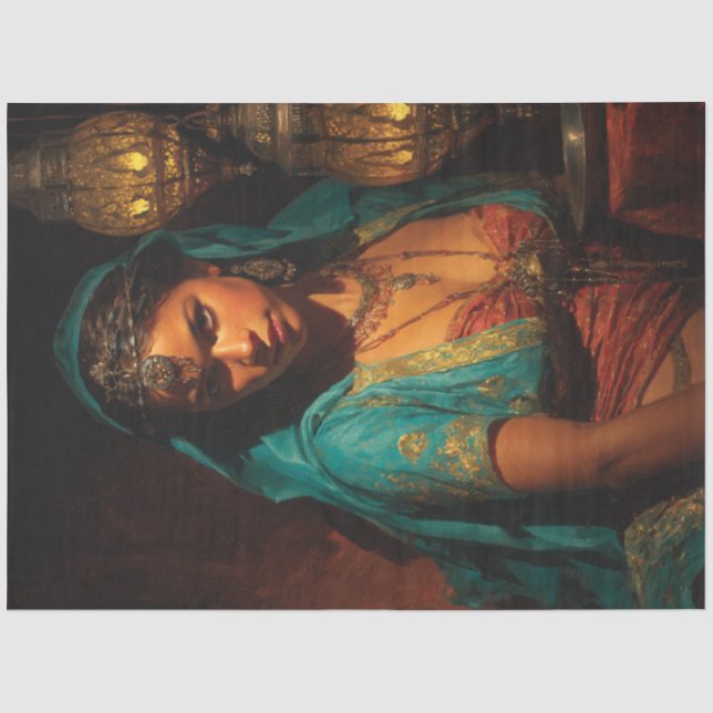 Decoupage Gypsy Lady Mystic Charm  Tissue Paper (Front)