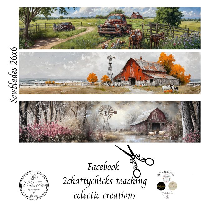 Decoupage Handsaw Rustic Barn, Vintage Truck Tissue Paper (Creator Uploaded)