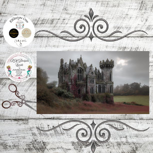 Decoupage Haunting Gothic Castle in Ireland Tissue Paper