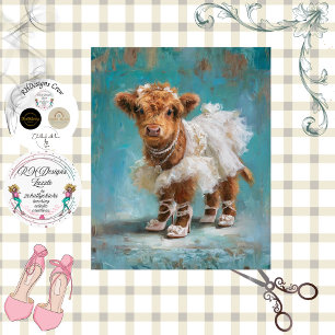 Decoupage Highland Bridal Calf Lace Pearls  Tissue Paper