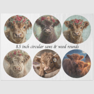 Decoupage Highland Circular Saw Designs 8.5"  Tissue Paper