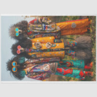 Decoupage Hippie Boho Standard Poodle Sisters