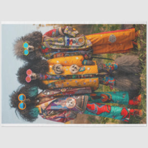 Decoupage Hippie Boho Standard Poodle Sisters Tissue Paper